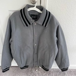 vintage sean john grey varsity style jacket